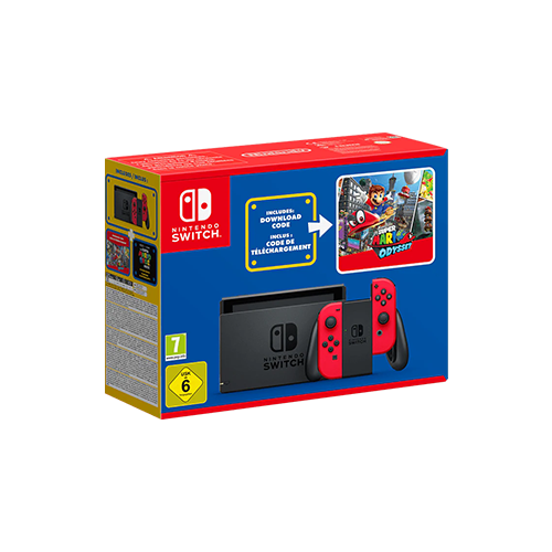 Nintendo Switch Roja + Super Mario Odyssey + Stickers Der Super Mario Bros. Film | Pack Especial